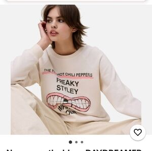 Daydreamer Red Hot Chili Peppers Cream Sweatshirt with Pink and Black Graphic